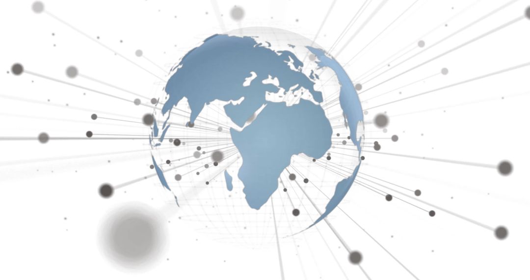 Global Connection Digital Network Abstract Visualization