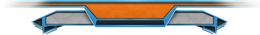 Futuristic UI Banner with Orange Panel on Transparent Background