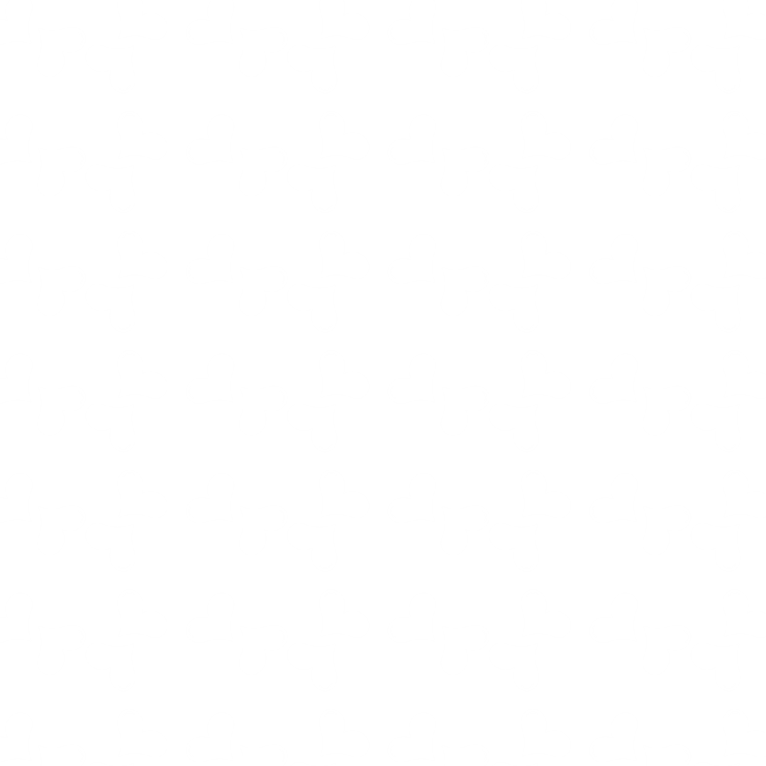 Repeating White Hearts Pattern on Transparent Background