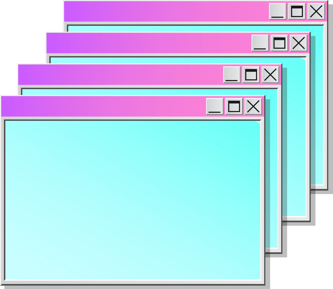 Stacking Transparent App Windows with Gradient Design - Download Free Stock Images Pikwizard.com