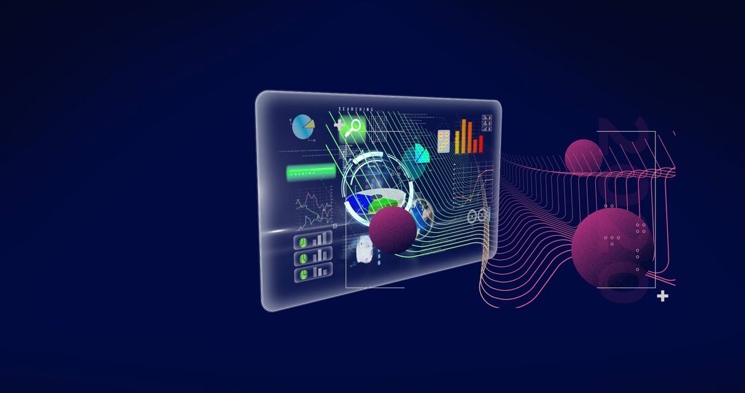 Futuristic Digital Interface for Data Analysis Technology