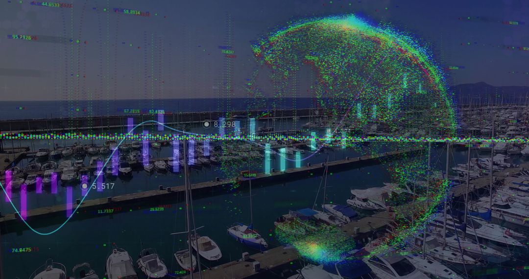 Financial Data Processing Overlay on Seaport with Digital Globe Visualization