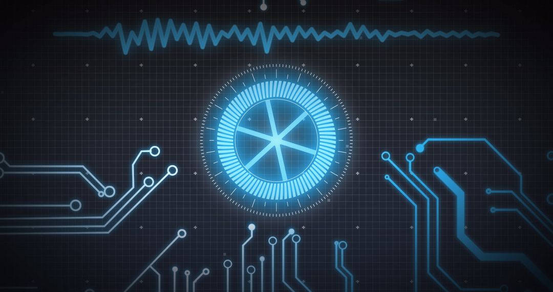 Futuristic Global Digital Interface with Network Connections