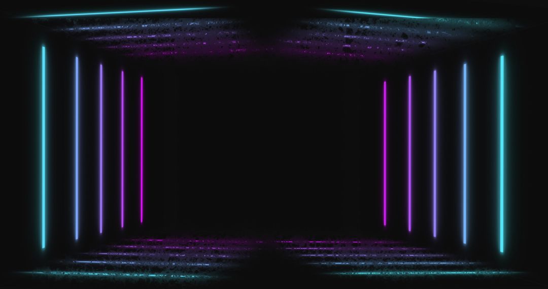 Futuristic Neon Lights with Multi-Colored Glow