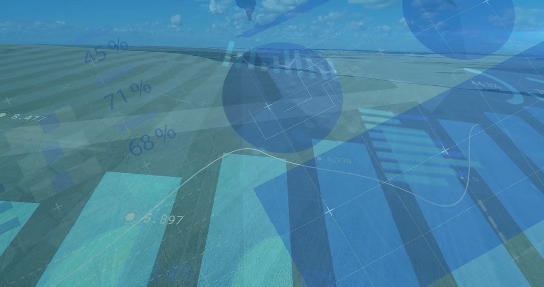 Data Visualization Over Landscape with Abstract Analytics