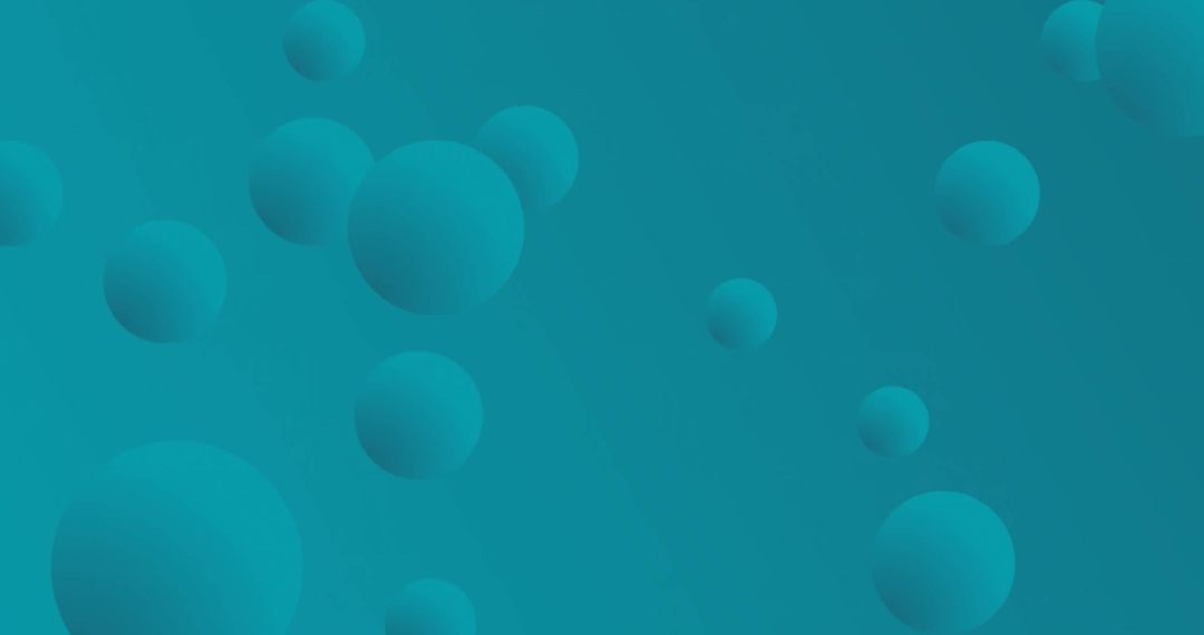 Dynamic Blue Spheres on Deep Turquoise Background