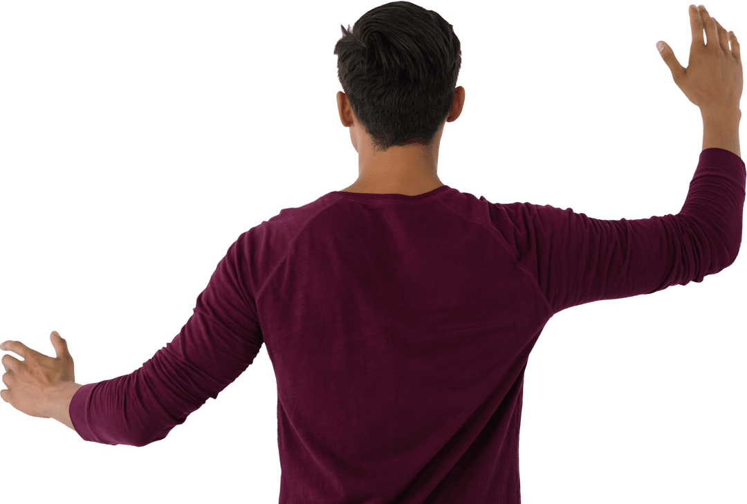 Transparent Background Man Using Invisible Interface - Download Free Stock Images Pikwizard.com
