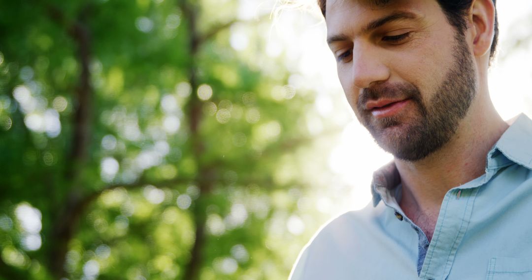 Man Enjoying Nature While Smiling Outdoors - Free Images, Stock Photos and Pictures on Pikwizard.com