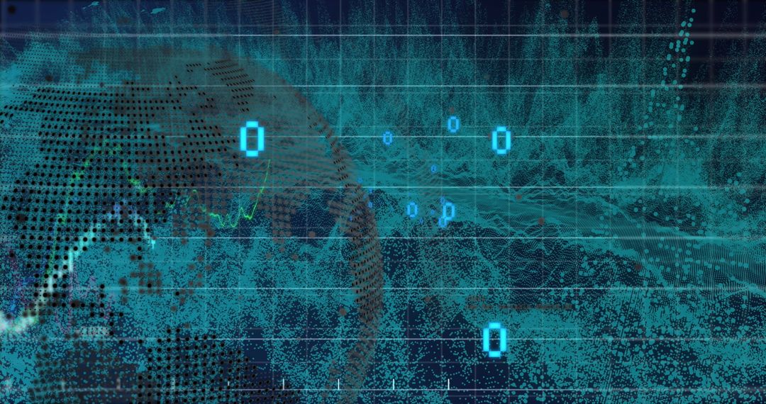 Futuristic Digital Globe on Data Dashboard Background