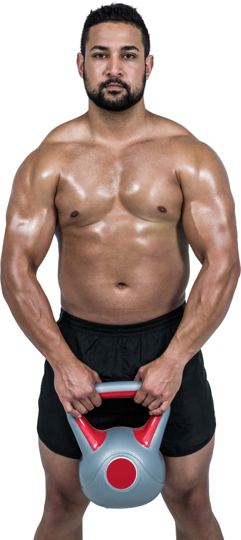 Transparent Image Muscular Man Lifting Heavy Kettlebell - Download Free Stock Images Pikwizard.com