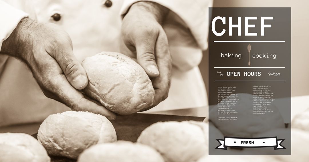 Chef's Hands Kneading Dough Symbolizing Culinary Craftsmanship