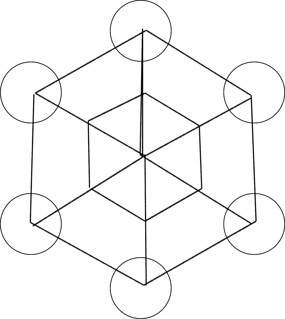 Black Transparent Geometric Circles on White Background