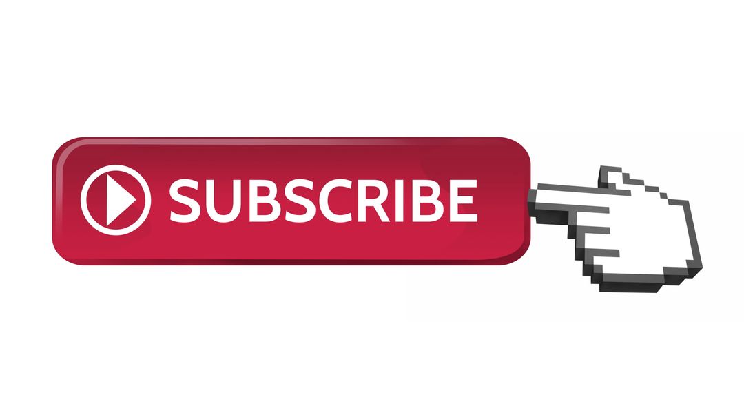 Subscribe Button with Pointer Icon on Clean Background - Free Images, Stock Photos and Pictures on Pikwizard.com