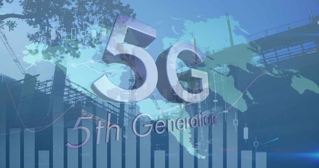 5G Network and Global Technology with Construction Overlay