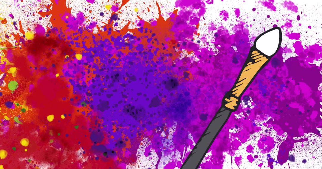 Vivid Artistic Expression with Paint Splatter