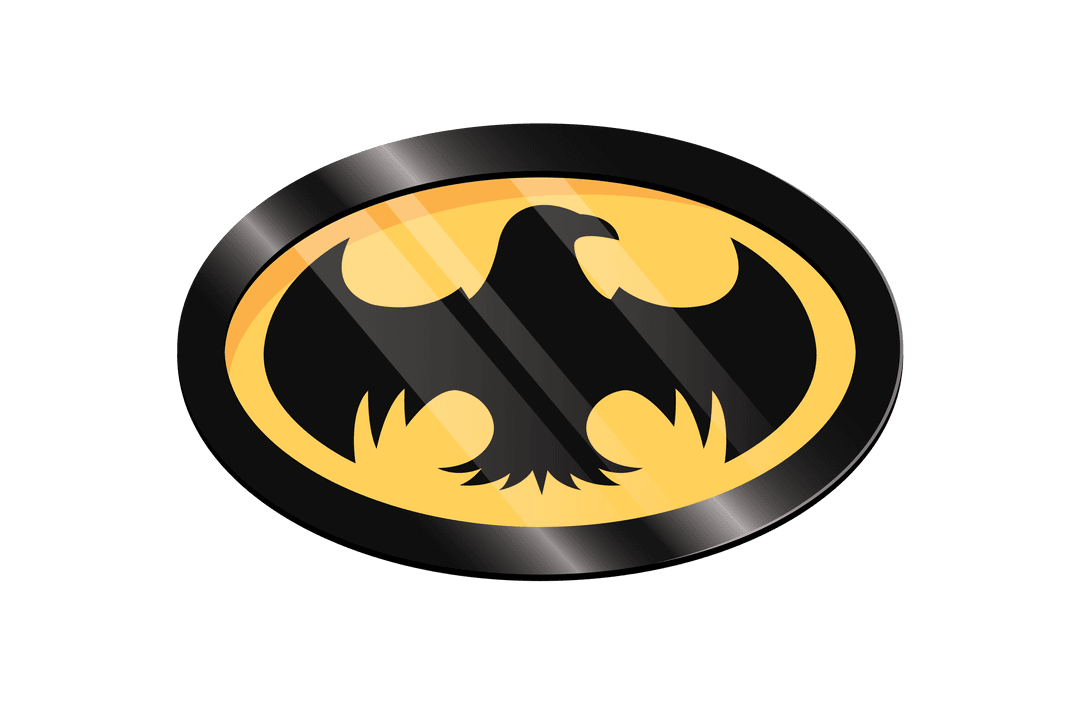 Black Eagle Emblem Illustration on Transparent Background