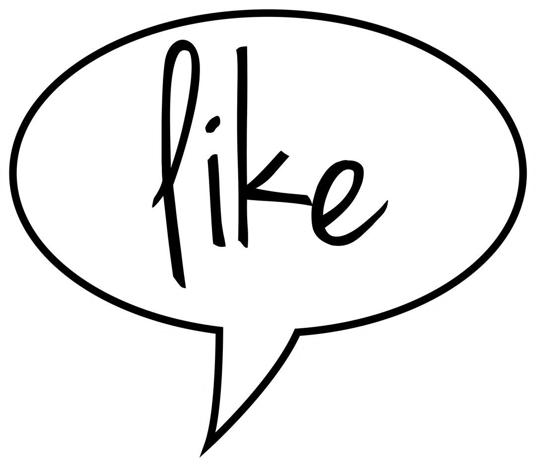 Transparent Social Media Like Speech Bubble Icon