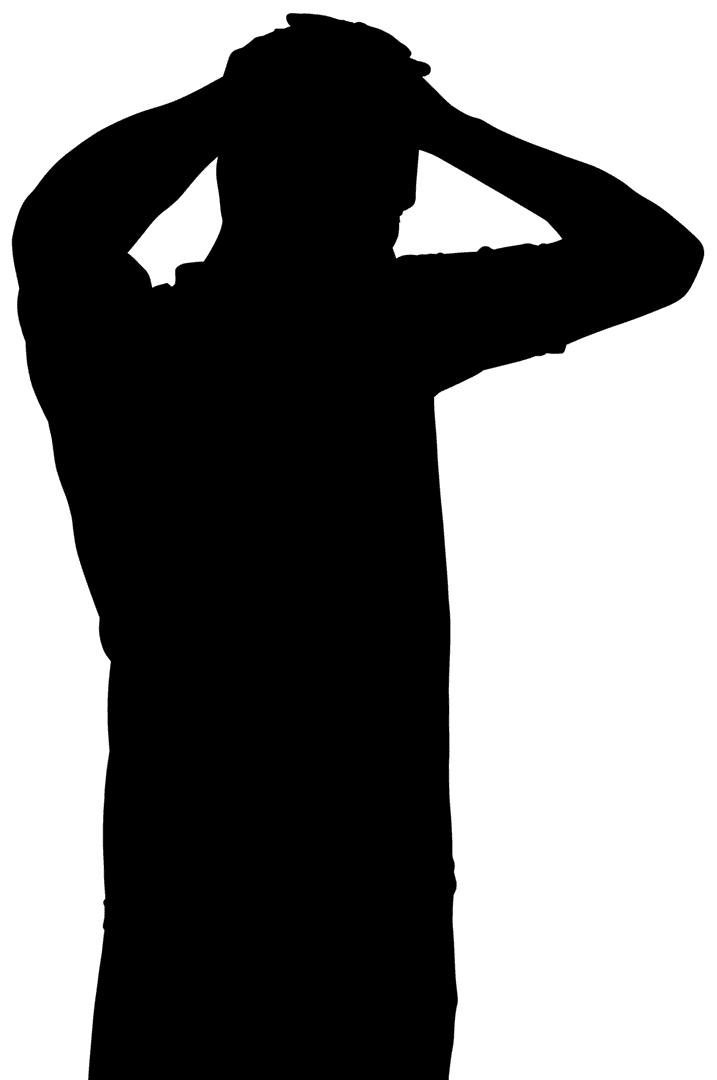 Silhouette of Man on Transparent Background Lifestyle Vector