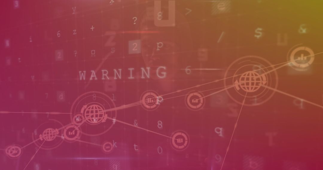 Abstract Warning Technology Interface with Digital Elements