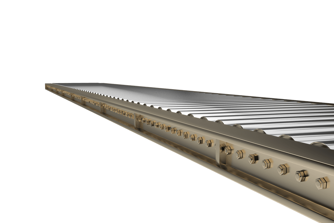 Transparent Empty 3D Conveyor Belt Stretching Infinity Industrial Design