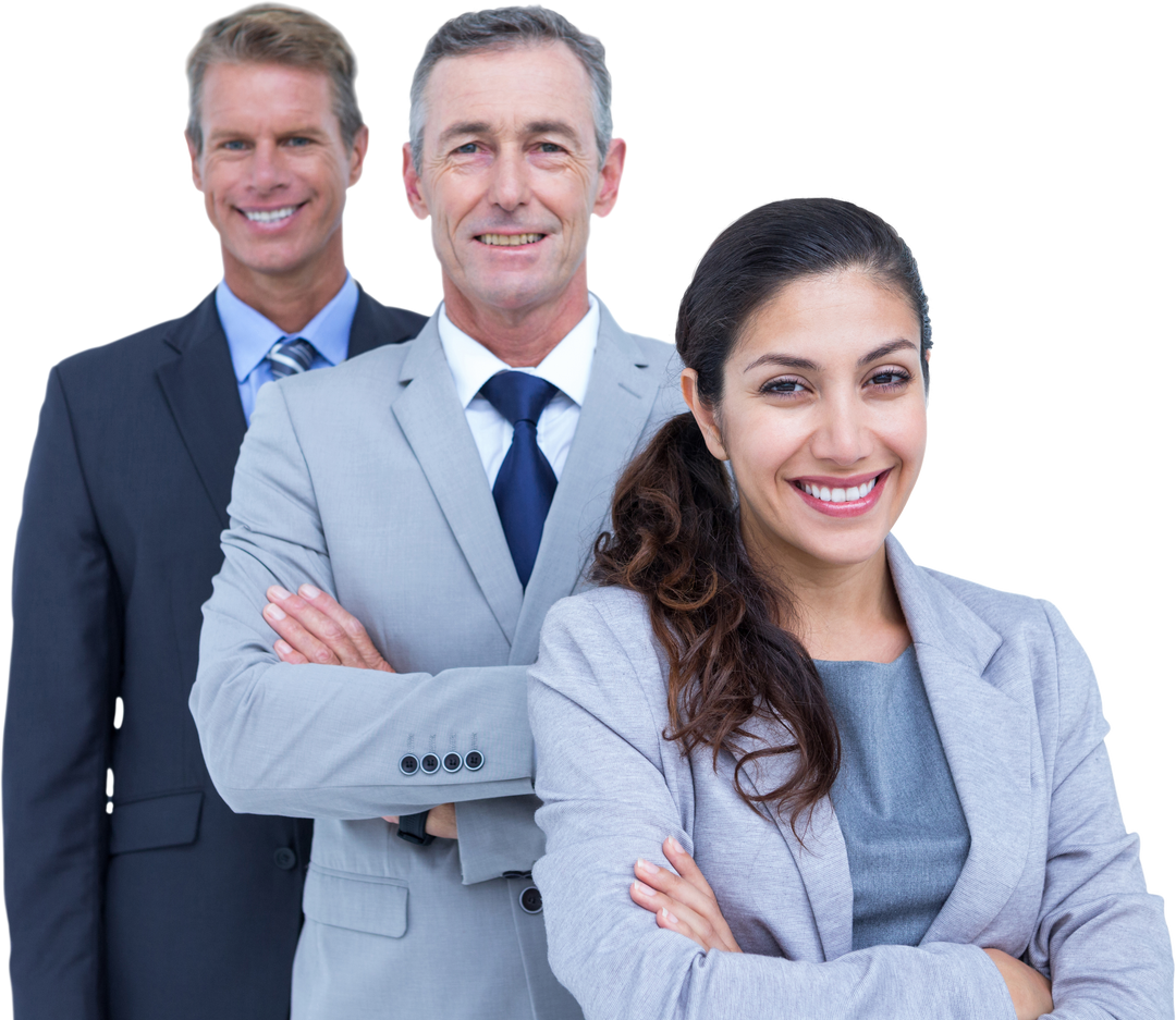 Confident Business Team Standing in Line with Transparent Background - Download Free Stock Images Pikwizard.com