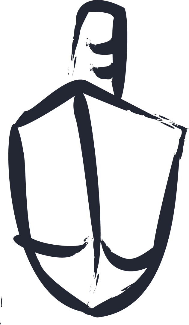 Stylized Dreidel with Bold Brushstrokes on Transparent Background