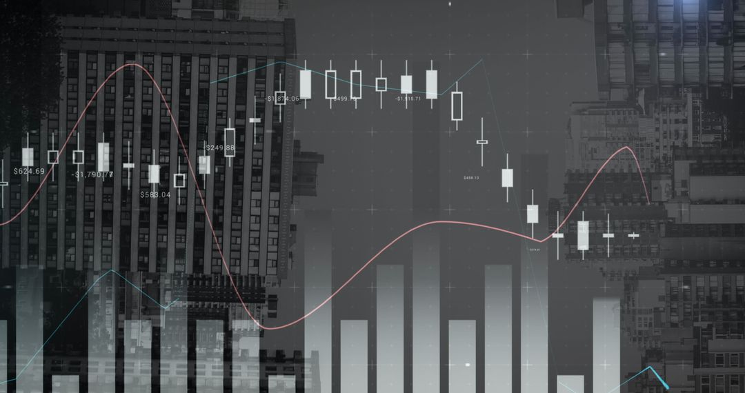 Financial Data Visualizations with Urban Backdrop