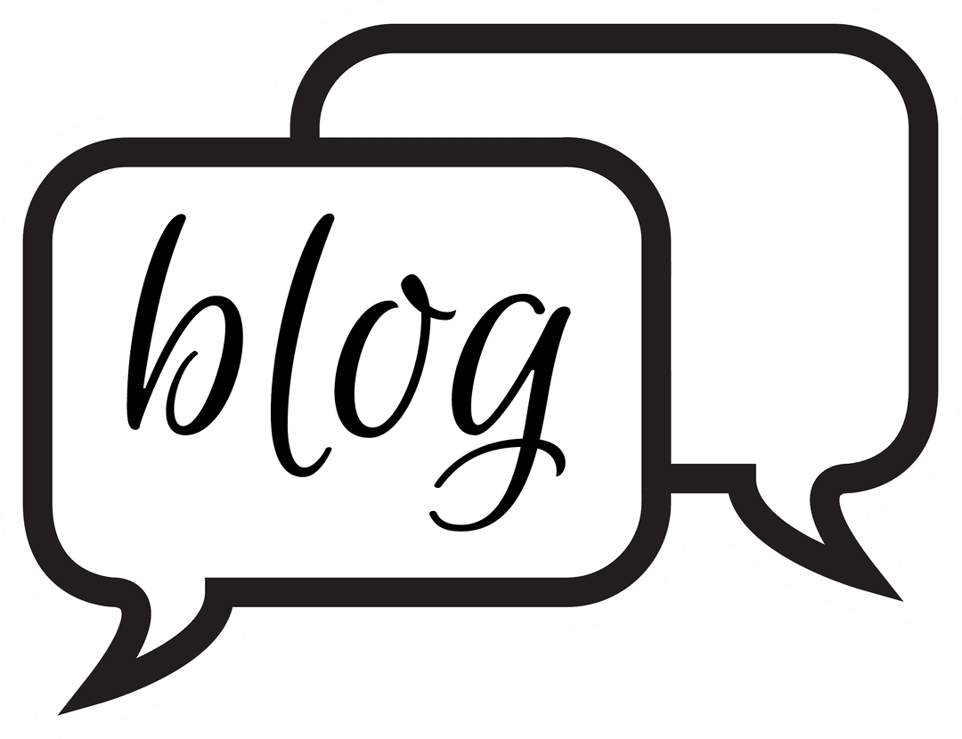 Blog Speech Bubbles in Transparent Background Illustration