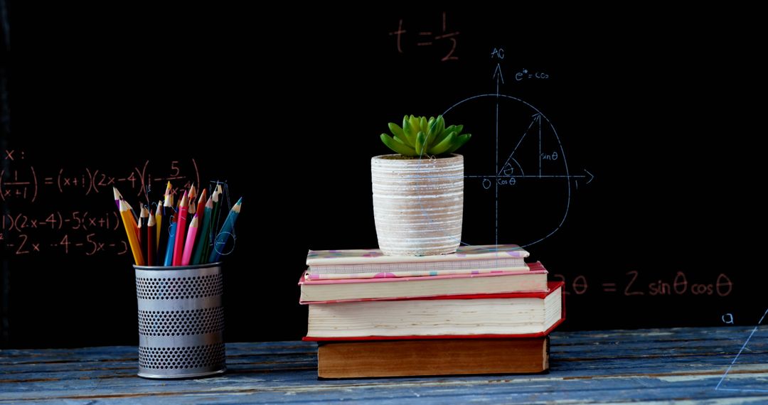 Mathematical Equations Intrigue with Books and Colors