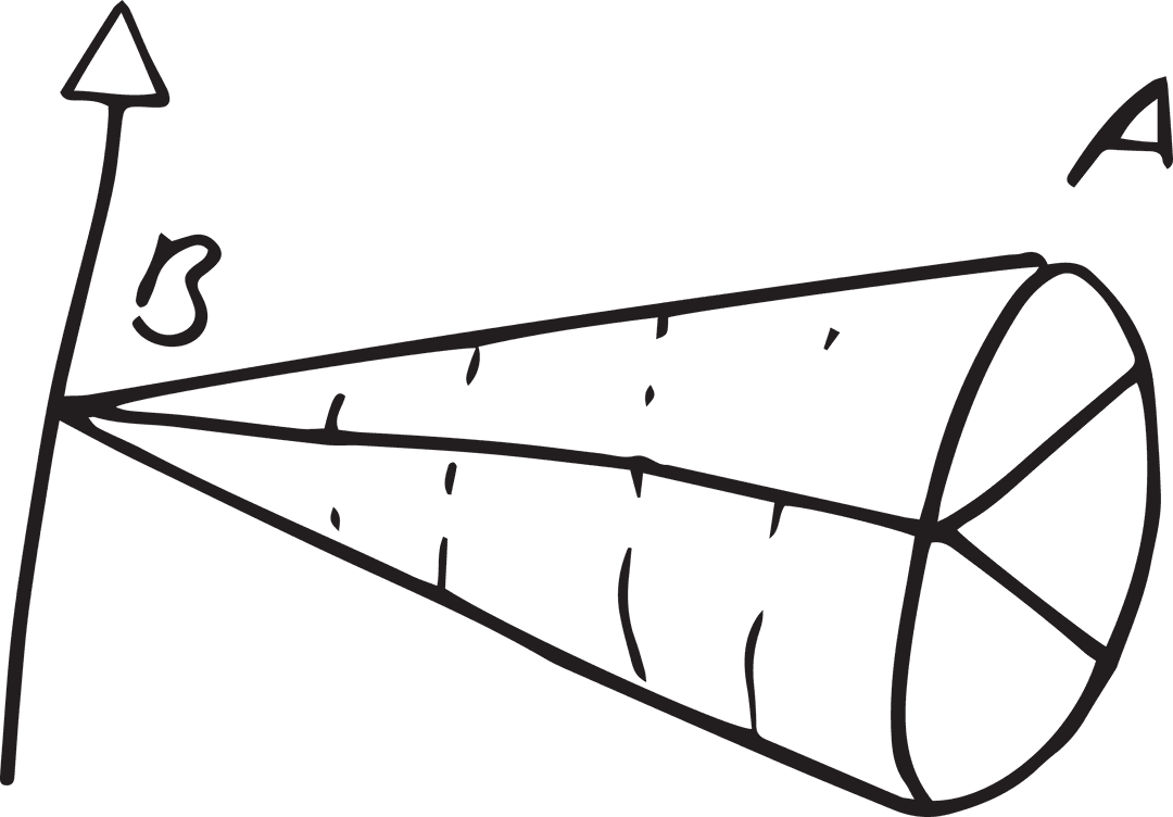 Hand-Drawn Trigonometry Diagram on Transparent Background