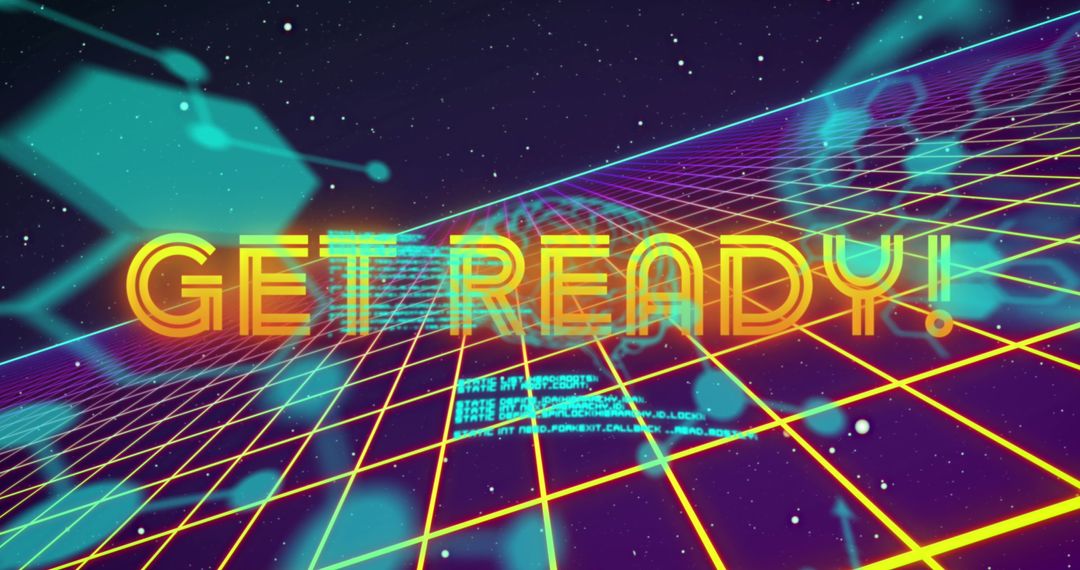 Futuristic Tech 'Get Ready' Overlay for Digital Projects