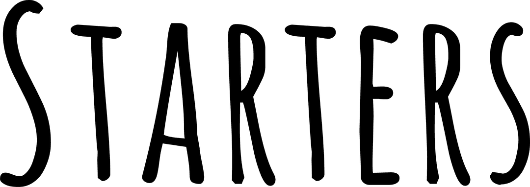 Minimalistic Starters Quote on Transparent Background