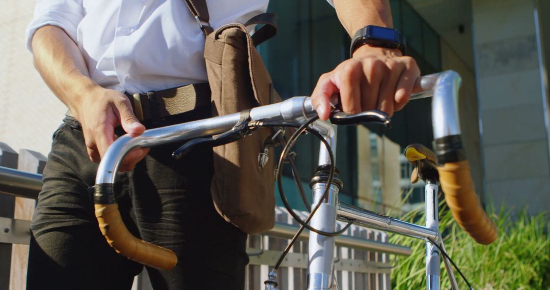 Commuter Holding Bicycle Handlebars - Free Images, Stock Photos and Pictures on Pikwizard.com