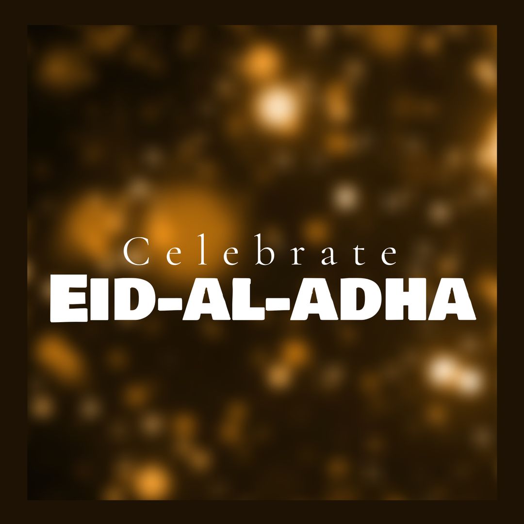 Eid-Al-Adha Celebration with Illuminated Background