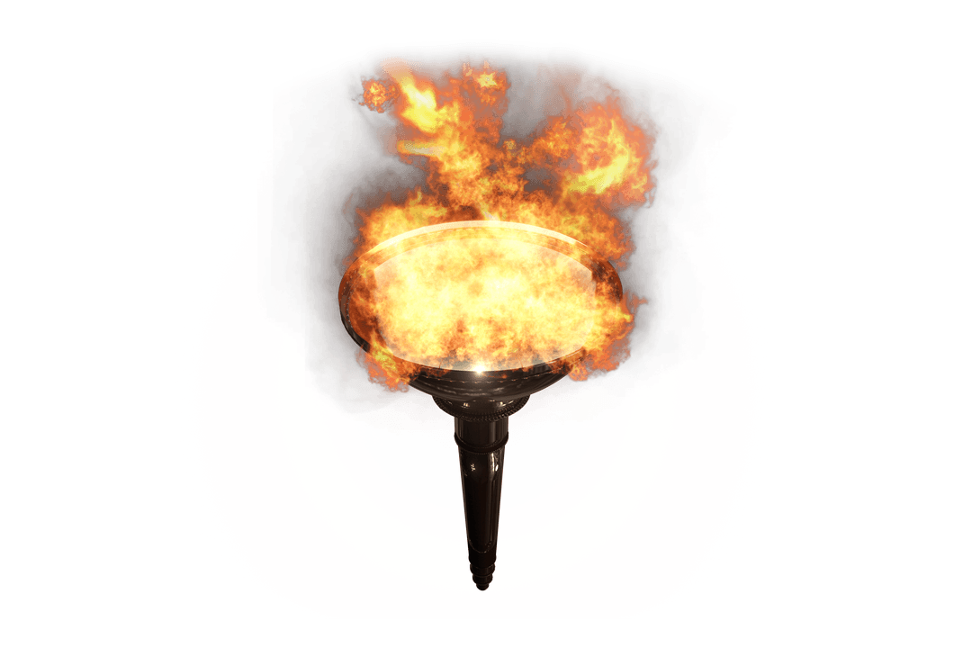 Transparent Burning Sports Torch with Gravity Defying Flames