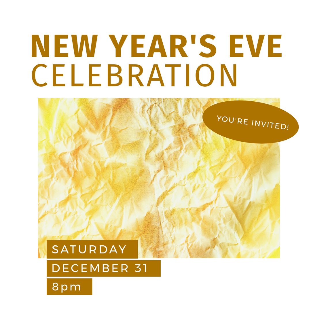 New Year's Eve Celebration Invitation with Festive Design