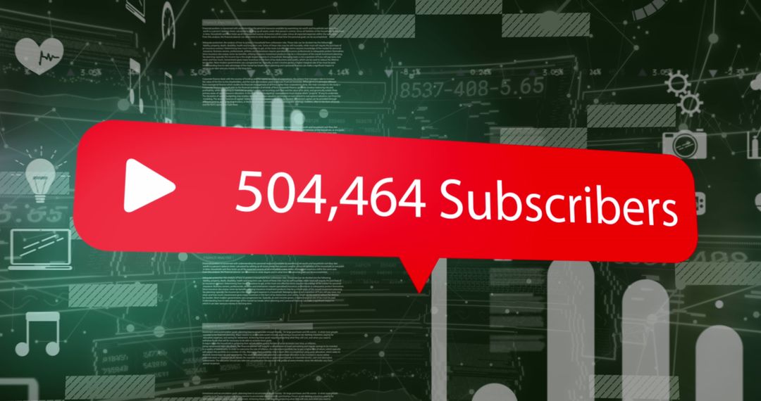 Digital Network Reach Icon with Subscriber Count