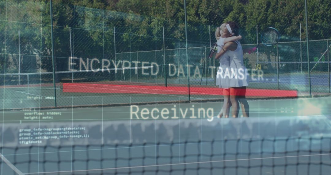 Hugging Tennis Teammates with Cybersecurity Code Overlay
