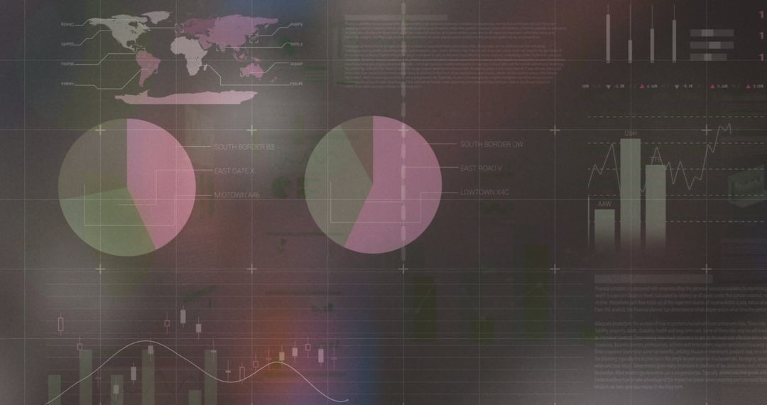 Futuristic Financial Data Processing on Digital Screen