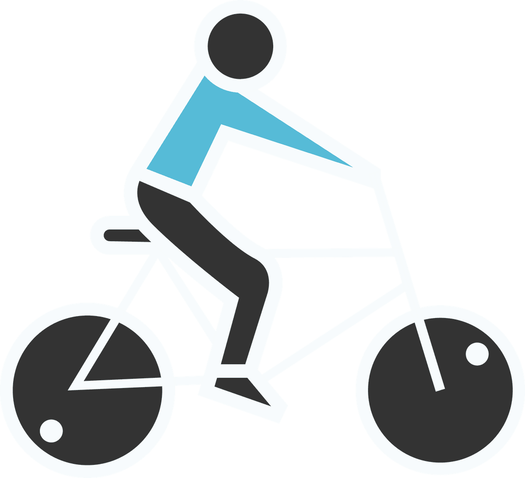 Cycling Symbol Illustrating Healthy Lifestyle on Transparent Background