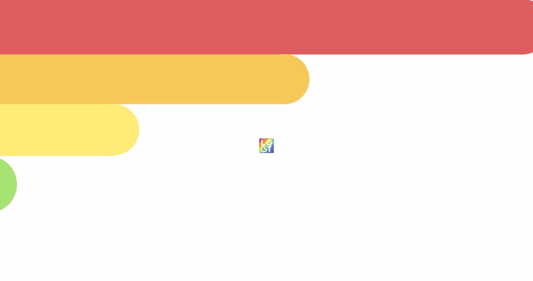 LGBT Text with Bold Rainbow Gradient Background