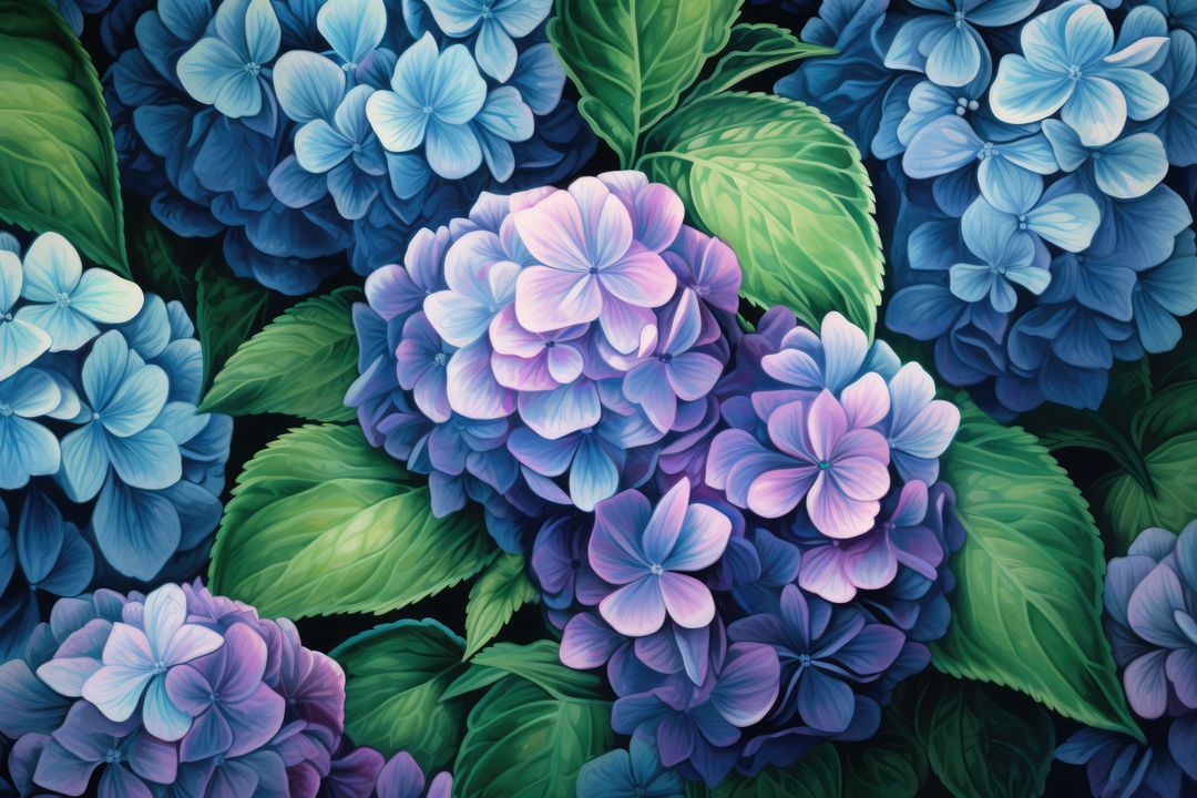 Full frame of blue and pink hydrangeas background, created using generative ai technology - Free Images, Stock Photos and Pictures on Pikwizard.com