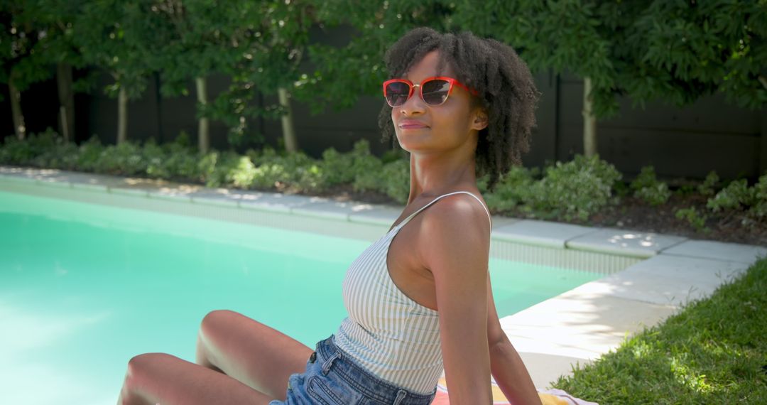 Relaxing by Poolside, Sunglasses and Summer Vibes
