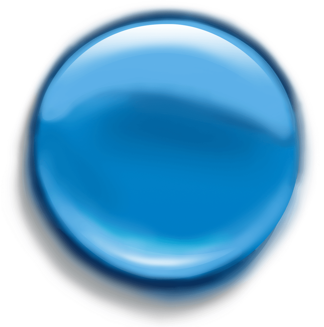 Glossy Transparent Blue Water Droplet Illustration