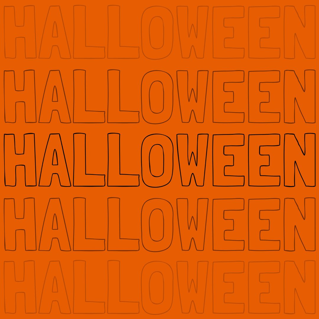 Festive Orange Halloween Text Design for Seasonal Celebrations