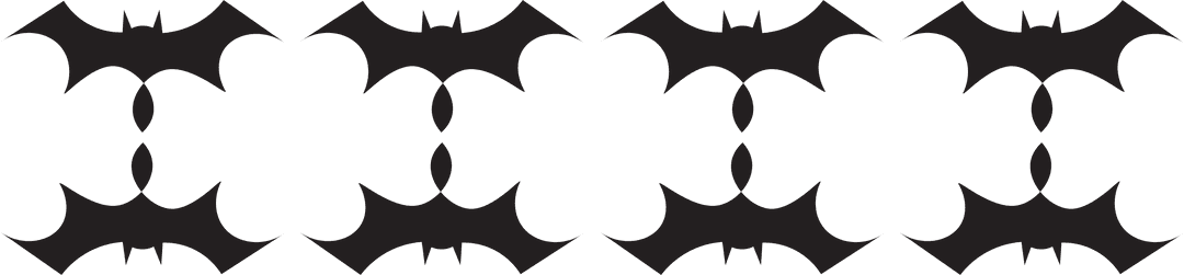 Seamless Black Bat Pattern on Transparent Background for Spooky Design