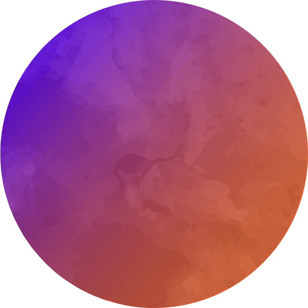 Abstract Orb with Vibrant Watercolor Gradient Texture on Transparent