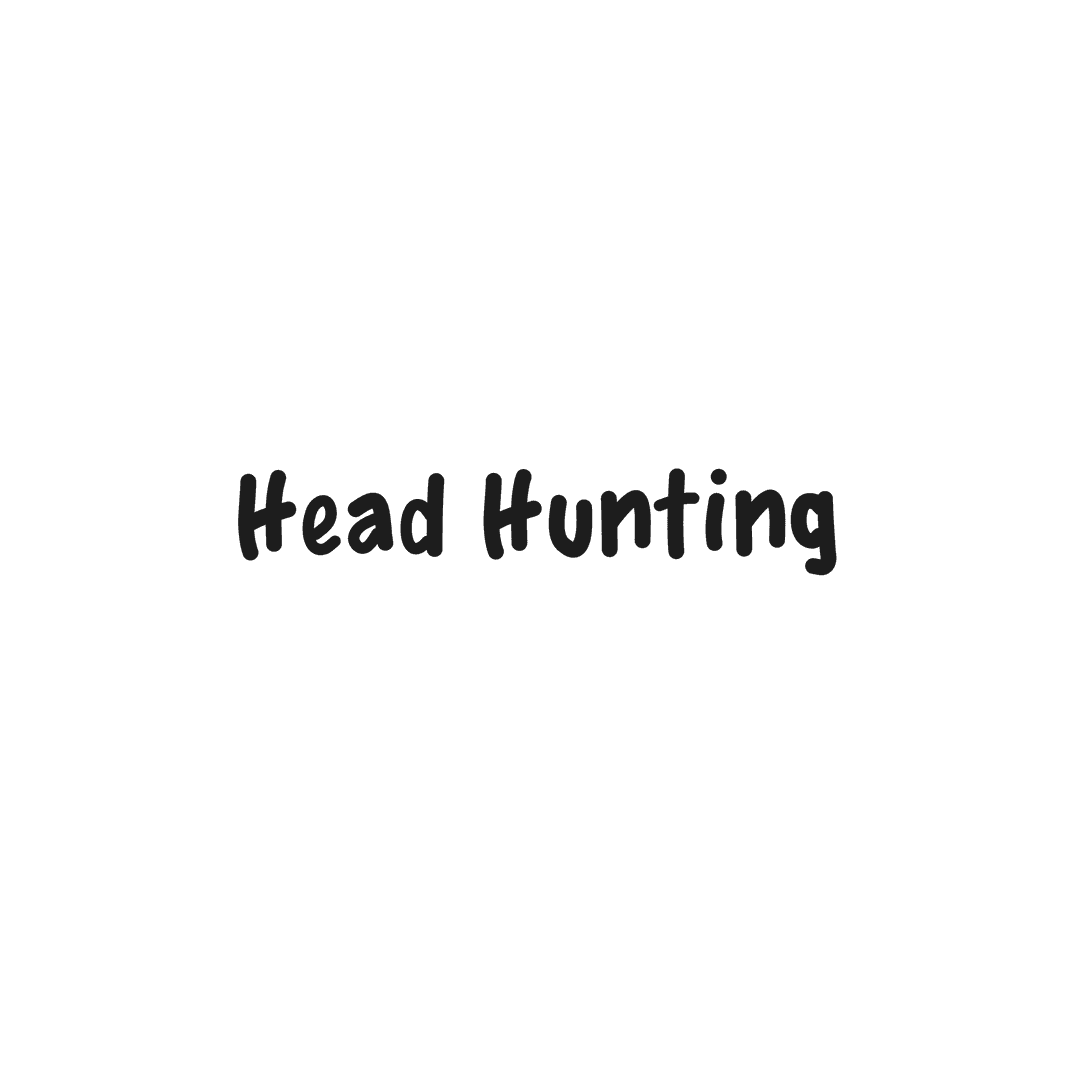 Head Hunting Text on Transparent Background for Versatile Use