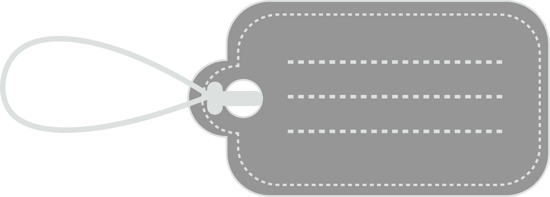 Transparent Vector Gift Tag with Dotted Text Lines