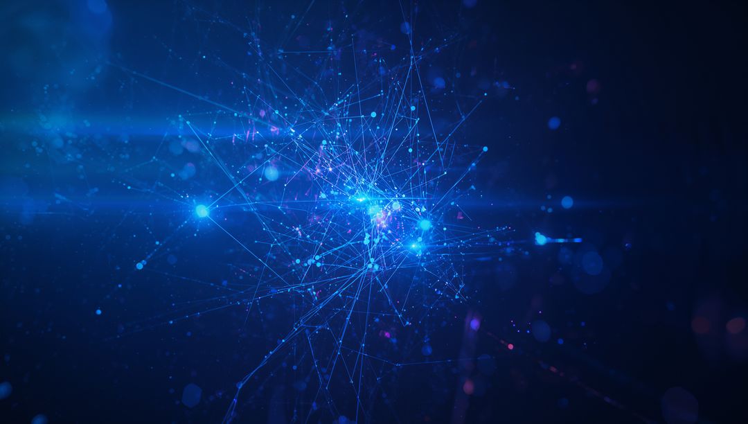 Glowing Network with Digital Nodes and Light Connections